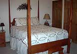 One of the Lower Level Bedrooms Features This Lovely Queen Bed Inside Our Rental House/Cabin in Blowing Rock/Boone, NC.